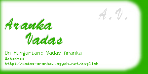 aranka vadas business card